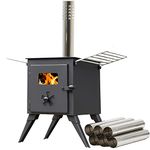 NJ Wood Burning Stove - Camping Log Burner Hot Tent Stove