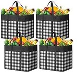 WOWBOX Reusable Grocery Bags,4-Pack