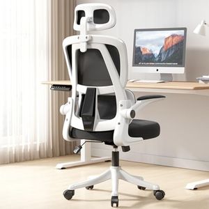 Uandhome Office Chair,Ergonomic Desk Chair,Home Office Desk Chair with Adjustable Headrest & Armrests,Computer Desk Chair,Comfortable Lumbar Support,Breathable Cushion for Home,Meeting(Black)