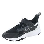 New Balance Unisex Kids Rave V2 Hook & Loop Running Shoe, Black/White, 9.5 Toddler US