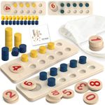 TEUVO Montessori Toys Counting Peg for Kids Aged 3 4 5 6, Educational Learning Number and Counting Maths Games for Home School Classroom Teaching Aids