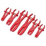 DURATECH Hose Clamp Pliers 6pcs, Hose Pinch Off Pliers, Plastic Line Clamp Pliers Set for Flexible Hoses Fuel Hoses Gas Lines Brake Hoses Radiator Hoses