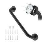 supregear Bathroom Grab Bar, Anti-Slip Stainless Steel Bathroom Knurled Grab Bar Oil Rubbed Black with Concealed Screws for Toilet Kitchen Safety, 1-Pack, 40 cm