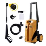 CAT Electric Pressure Washer 1850 PSI 1.4 GPM with 20' high-Pressure Hose, Quick Release Gun, 3-in-1 Nozzle Lance, Foam Cannon Water Pressure Washers, Power Washer for Your Home Patio, Driveway & RV