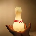 NYRWANA Night Lamp for Bedroom, Cute Lamp, Night Lamp for Kids, Silicone Lamp, Cute Night Lamp, Birthday Gifts, Lamp for Kids, Light Lamp, Diwali Light, Rechargeable, Giraffe Lamp (Pink)