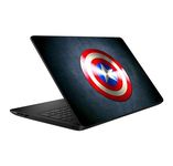 Glossy Designs Laptop Skin Sticker Laptop Cover Laptop Skin 15.6 inch Sticker Compatible with Dell/HP/Lenovo/Acer/Sony All Laptop Size Upto 14 to 15.6 Inch - Captain America Shield On Carbon Finish