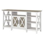 Bush KWV160G2W-03 Key West Tall TV Stand, Shiplap Gray/Pure White, Screens up to 65-Inch