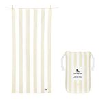 Dock & Bay Beach Towel - Quick Dry, Sand Free - Compact, Lightweight - 100% Recycled - Includes Bag - Cabana Light - Bora Bora Beige - Large (160x90cm, 63x35)