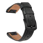 TRUMiRR Watch Band for Fenix 8 47mm / E / 7/6 Pro, 22mm Quick Fit Leather Strap for Garmin Epix Pro 47mm /Forerunner 965 / Approach S70 47mm