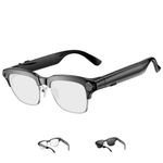 TOOBUR AI Smart Glasses with 8MP Camera, 1080P Anti-shake HD Video, 2 pairs of len, Real-Time Translation & Voice Assistant, Bluetooth Calls & Open-Ear Audio for Vlogging, Travel & Meetings