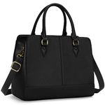 Handbags for Women, Ladies Satchel Purses PU Messenger Bags Top-Handle for Women Tote Bags Crossbody Bag Fashion Shoulder Bag Tote Purses with Adjustable Strap, Black