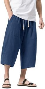 MAGNIVIT Men's Cotton Loose Joggers Casual Lounge Pajama Gym Workout Yoga Pants Blue 38