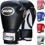 Farabi Sports Kids Boxing Gloves 6, 8-oz Junior Muay Thai Gloves Youth Kickboxing Sparring Punching Bag Training Gloves (Black, 8-oz)