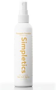 Simpletics Himalayan Sea Salt Hair Spray (Pineapple Scent) – Natural 5-Ingredient Formula for Beach Waves & Volume – Light Hold, Non-Greasy, Paraben & Sulfate Free – Unisex 8 fl oz