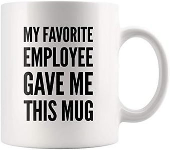 Panvola 'My Favorite Employee Gave Me This Mug ' Tazza da caffè regalo Boss, regalo di compleanno divertente per uomo, signora, regalo di Natale per colleghi, tazza da tè in ceramica (11 once)