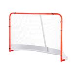 VEVOR Street Hockey Net, Indoor Outdoor Steel Hockey Goal, Official Regulation Pro Hockey Training Goal Set, Portable Hockey Goal with Net, Easy Assemble, 72" x 48", White/Red