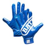 Battle Double Threat Football Gloves ââ‚¬â€œ Ultra-Tack Sticky Palm Receivers Gloves ââ‚¬â€œ Pro-Style Receiver Gloves, Youth, Youth Small, Blue/Blue