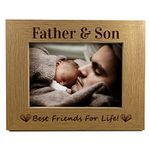 RED OCEAN Wooden Photo Frame 7x5 Custom Gift Dad Gifts From Son Picture Frame Father And Son Gift Birthday Christmas Gift For Dad