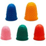 5 Pieces Rubber Thimbles for Finger Tips Protection