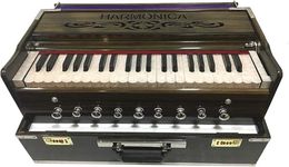 HAHAPA 9 Stopper, Portable Harmonium Chudidaar Bellow 42 key 2 Reed Bass Male Backward Coupler/Indian Harmonium/Professional Harmonium/Portable Harmonium/Handmade Harmonium/Musical Instruments