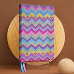 DOODLE Hard Bound Soft Foam Padded Paper Notebook | Compact Size A5 (8.25 x 5.7) | 160 Pages, 80 gsm | Flat Opening | Soft Foam Padding | Two Bookmark Ribbons - Wonder Weave