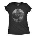 Womens Get Lost in Nature Tshirt Cool Outdoor Adventure Tee for Ladies Funny Womens T Shirts Environmental T Shirt for Women Funny Camping T Shirt Women's Black S