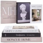 MONCUR HOME - Decorative book ends set of 3 Shades of Gray colors with exchangable styles