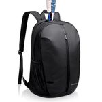 Halohop Laptop Bag for Men Waterproof Backpack with 17.3 Inch Laptop Compartment, Badminton Bag for 2 Rackets, Ventilated Shoe Compartment, Wet-Dry Separation College/Office/Travel Bag