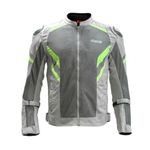 Raida Frigate Motorcycle Jacket | CE Level 2 Armors | Titanium Shoulder Sliders | Thermal & Rain Liner Included (S, Grey)