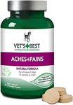 Vet’s Best Aches + Pains Dog Supplement - Vet Formulated for Dog Occasional Discomfort and Hip and Joint Support - 50 Chewable Tablets