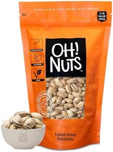 Oh! Nuts 2 LB Specialty Pistachios Finely Salted | Imported Turkish Antep Pistachios Roasted and Lightly Salted (Package May Vary)