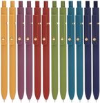 Ddaowanx Gel Pens, 24 Pcs 0.5mm Quick Dry Black Ink Pens Fine Point Smooth Writing Pens, Cute Office School Supplies Gifts for Women (24 Pcs Vintage-Black Ink)