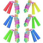 6 Pack Rainbow Jump Rope Set Kids Jumping Ropes for Girls or Boys Physical Education Skipping Rope (6)