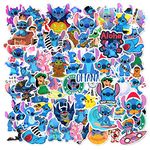 A Sticker Shop 52pcs Stitch Movie Show Creative DIY Stickers Funny Decorative Cartoon for Cartoon PC Luggage Computer Notebook Phone Home Wall Garden Window Snowboard