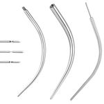 BodyAce Titanium Curved Piercing Taper, 14G 16G 18G 20G Threadless Piercing Stretching Kit Screw On Insertion Pin, Curved Assistant Tool for Ear/Nose/Belly/Lip/Eyebrow [16G(1.2mm) Mix]