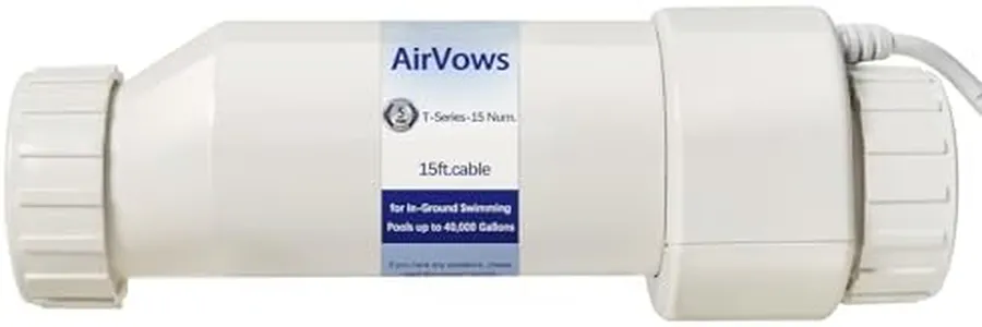 Salt Cell T15 Series Compatible with Hayward T15/T9/T3 Cell,5 Years Customer Service,for Pool up to 40,000 Gallons,Compatible with AquaRite,SwimPure,ProLogic,AquaPlus