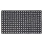 SrS Rugs® Rubber Mats Outdoor Entrance Non Slip Anti Fatigue Drainage Holes (Rondo Rings, 100cm x 150cm)