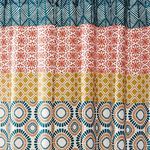 Lush Decor Bohemian Stripe Window Curtain Panels, Pair, 52" W x 84" L, Turquoise & Orange - Colorful Long Curtains - Maximalist & Boho Decor - Boho Curtains for Bedroom, Living Room & Dining Room