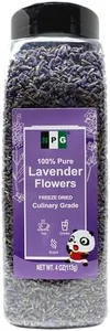 NPG Freeze Dried Lavender Flowers 4 Oz, Culinary Grade Lavender Buds for Tea, Baking, DIY Soap, Candle Making, Potpourri, Natural Fragrance Sachets, All-Natural, Non-GMO, Gluten-Free