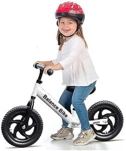 Balance Bike Toddler No Pedal Training Bicycle for Kids 24 Months to 5 Years Tool-Free Adjustments Seat and Handlebar Best Gift for 2-5 Boys and Girls (White)
