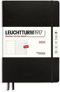 Leuchtturm1917 - Weekly Planner & Notebook Composition (B5) 2024, with booklet, Black, English