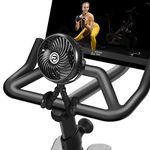 MORECORE Clip on Fan for Exercise Bike/Tread, Rechargeable Battery Operated Portable Fan for Treadmill Stationary Bike Exercise Machine(Black)