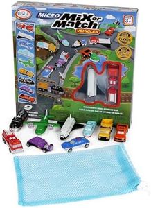 POPULAR PLAYTHINGS Mix or Match Vehicles, Magnetic Toy Play Set, Micro Vehicles