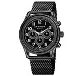 Akribos XXIV Men's AK747BK "Ultimate" Black Stainless Steel Watch with Mesh Bracelet