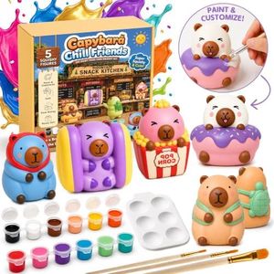 Paint Your Own Capybara Squishy Kit, 5-Pack DIY Squeeze Toys Birthday Gifts