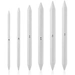 6 Pcs Blending Stumps Tortillions, Double Ended Art Blending Pencils Tools, Smudge Sticks, Paper Art Blenders, Stumps and Tortillon, Drawing Supplies for Sketch Drawing Painting Student Artists, White