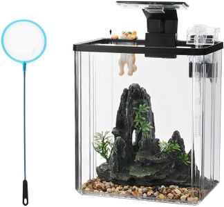 GarveeLife Small Fish Tank, Betta Fish Tank kit with LED Light, Oxygen Generator, Fish Tank Starter Kits for Beta,Goldfish (2.6 Gallon)