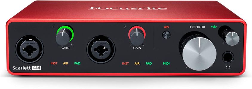 Focusrite Scarlett 4i4 USB Audio Interface – 4-In/4-Out Recording