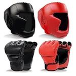 Boxing Gloves and Headgear Set Incl