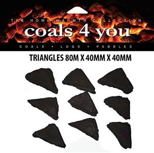 Gas Fire Coals 30 Triangle Shaped Replacements Suitable For Living Flame Gas Fire s LPG Bio Ethanol & Electric Fires In Coals 4 You Packaging